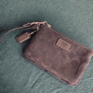 Black Coach Signature Wristlet